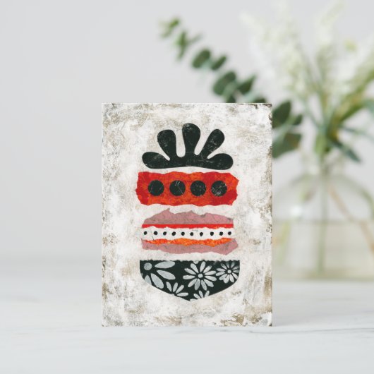 ハピネス問題はがき – 抽象芸術アート ポストカード (スタンド正面)