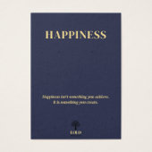 ハピネス意味のあるイヤリングジュエリー表示カード (正面)