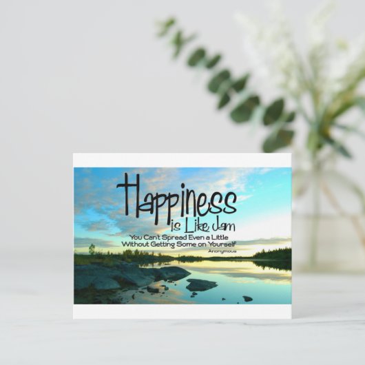 ハピネス感動的引用文 ポストカード (スタンド正面)