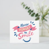 ハピネス態度スマイル考えこんにちは ポストカード (スタンド正面)