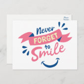 ハピネス態度スマイル考えこんにちは ポストカード (正面/裏面)