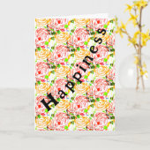 ハピネス折りグリーティングカード カード (黄色い花)