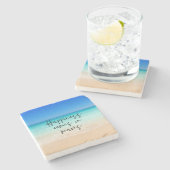 ハピネス来イン波ビーチ引用文石コースター ストーンコースター (横)