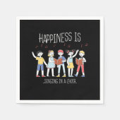 ハピネス歌唱歌唱団ミュージシャン歌ギフト スタンダードカクテルナプキン (正面)
