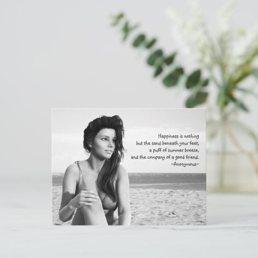 ハピネス白黒ポストカード ポストカード (スタンド正面)