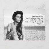 ハピネス白黒ポストカード ポストカード (正面)