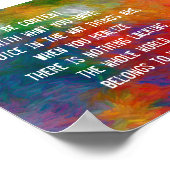 ハピネス禅引用文オンカラフル抽象芸術アート ポスター (角)