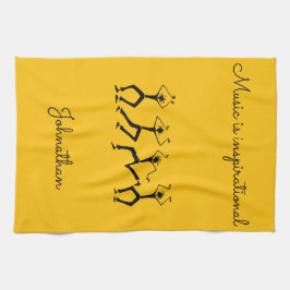 ハピネス素晴らしパーティーダンサーのキッチンタオル キッチンタオル