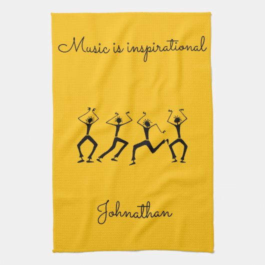 ハピネス素晴らしパーティーダンサーのキッチンタオル キッチンタオル (縦)