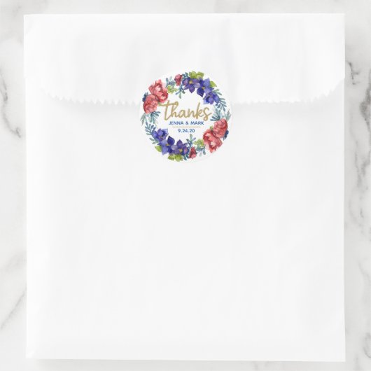 ハピネス結婚ズ | ステッ感謝していクカーを支持する ラウンドシール (バッグ)