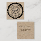 ハピネス自家製ヴィンテージクラフト紙 スクエア名刺 (正面/裏面)