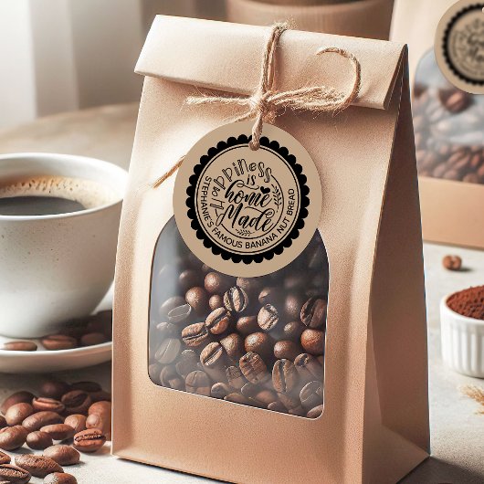 ハピネス自家製ヴィンテージクラフト紙 フェイバータグ