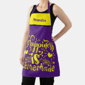 ハピネス自家製引用文パープルイエロー エプロン (インサイチュ)