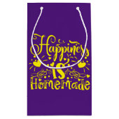 ハピネス自家製引用文パープルイエロー スモールペーパーバッグ (裏面)
