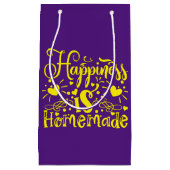 ハピネス自家製引用文パープルイエロー スモールペーパーバッグ (正面)