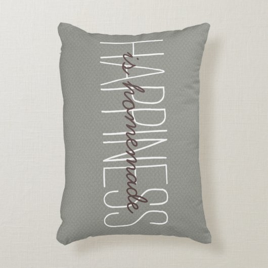 ハピネス自家製引用文常緑装飾品 アクセントクッション (正面(垂直))