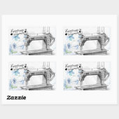 ハピネス自家製裁縫テーマ 長方形シール (シート)