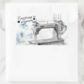 ハピネス自家製裁縫テーマ 長方形シール (バッグ)