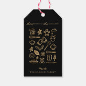 ハピネス自家製金ゴールド&ブラックベーキングレシピ ギフトタグ (正面)