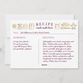 ハピネス自家製金ゴールド&レッドベーキングレシピ シーズンカード (裏面)