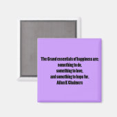 ハピネス見積パープル冷蔵庫用マグネット マグネット (正面/裏面)