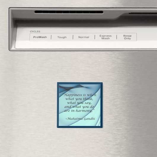 ハピネス調和ガンディ引用文マグネット マグネット (インサイチュ (食洗機))
