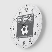 ハピネス買サッカーできない ラージ壁時計 (傾斜)