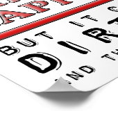 ハピネス買ダートバイクポおもしろいスター ポスター (角)