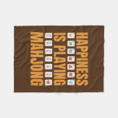 ハピネス遊は麻雀パーティー フリースブランケット (正面(横))