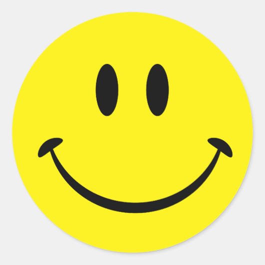 ハピネス顔 ラウンドシール (正面)