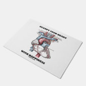 ハピネス·アナトミカル·ユーモアでハートを占める ドアマット (アングル)