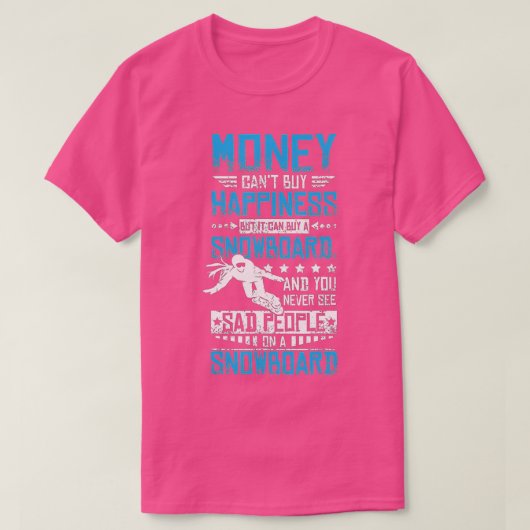 ハピネス・スノーボード Tシャツ (デザイン正面)