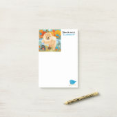 ハピネス・チョウのカスタマイズ青鳥 ポストイット (デスク上)