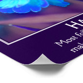 ハピネス《植物》百日草フラワー感動的引用文 ポスター (角)