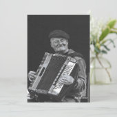 ハピネスIs,パリミュージシャンブラック&ホワイトアート 招待状 (スタンド正面)