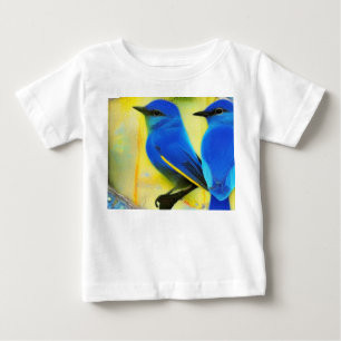 ハピネスTシャツのブルーバード ベビーTシャツ