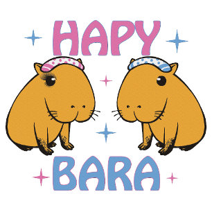 ハピバラおもしろい- capybara tシャツ