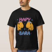 ハピバラおもしろい- capybara tシャツ (正面)
