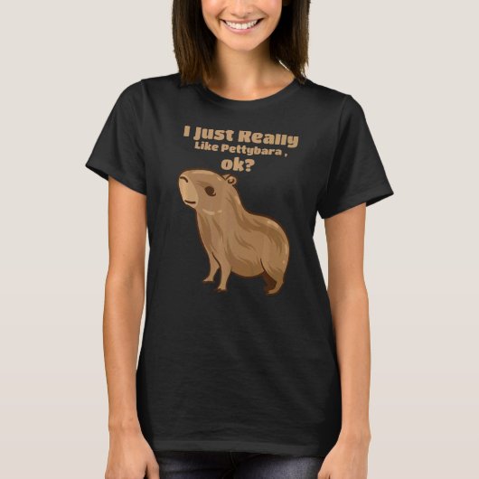 ハピバラのカピバラの巨人 Tシャツ (正面)
