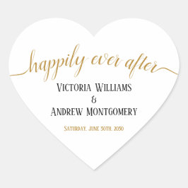 ハピリーエバーアフター モダンゴールド Wedding ハートシール