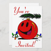 ハピーオーナメントホリデーパーティー招待状 招待状 (正面/裏面)