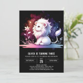 ハピーカスタムライオン誕生日 招待状 (スタンド正面)