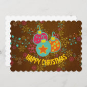 ハピークリスマスオーナメントホリデーズカード シーズンカード (正面/裏面)