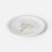 ハピーハヌカー(ユダヤ教の祭り)(ユダヤ教)メノラーホリデー ペーパープレート (アングル)