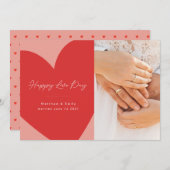 ハピーハートラブデイホリデーカード シーズンカード (正面/裏面)