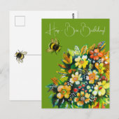 ハピーバースデー ポストカード (正面/裏面)