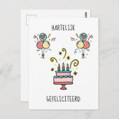 ハピーバースデー | 誕生日おめでとう ポストカード (正面/裏面)