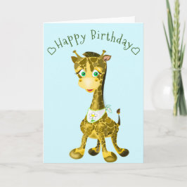 ハピーベビーキリン誕生日カード カード