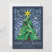 ハピーホリデーズ フォト レトロ ネイビー シーズンカード (正面)