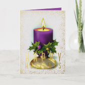 ハピーホリデー水彩ローソク シーズンカード (正面)